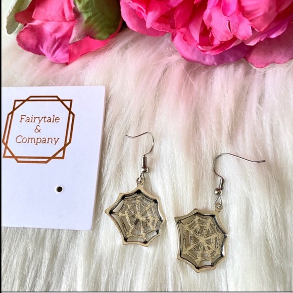 Halloween Spider Web Earrings NWT - Picture 6 of 6